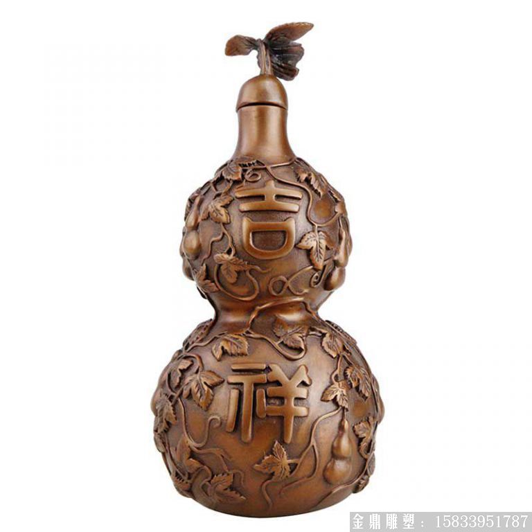 仿古銅葫蘆雕塑，多款多樣 (5)